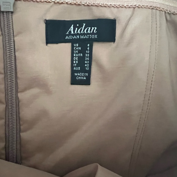 Aidan Mattox metallic jacquard off thr shoulder dress - Picture 6 of 7